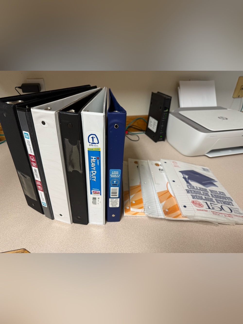 Binders and College Ruled Paper